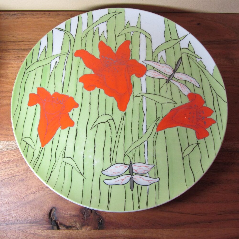villa vanilla palm beach Franci  lilies plate taste setter for AMM (w3478)